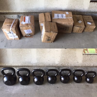 Kettlebell set is here.