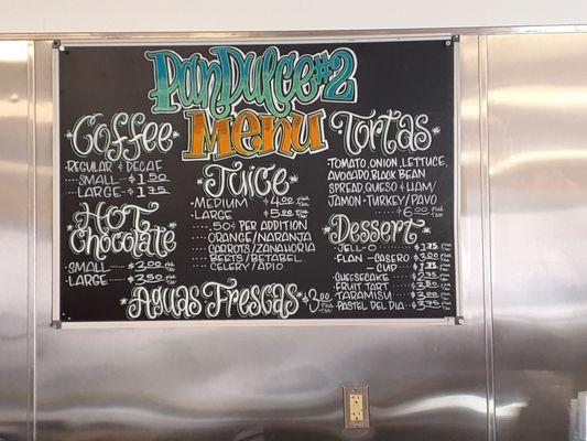 Dulce Menu