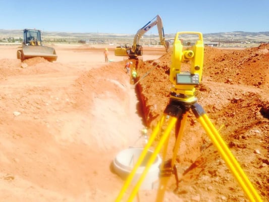 Installing sewer at New Laramie High School