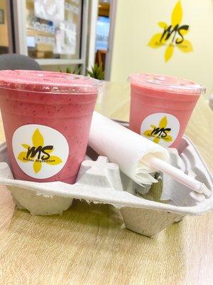 Berry blast and classic smoothie