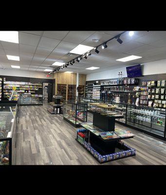 We have a cigar room / high quality cigars, hookah products, vapes, disposable vapes, and much more. Come check us out!