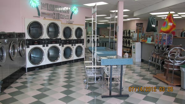 Our facility is clean and safe, well lit with plenty of large capacity washers and dryers