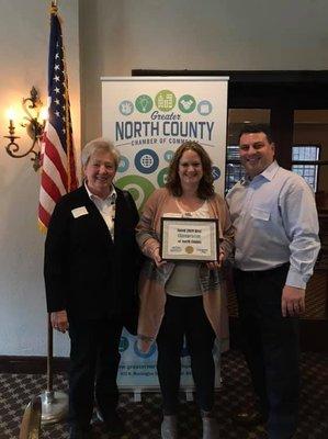 Dr. McClain along with Jen his office manager, Betty his Chirorpactic Assistant. Proud to have won Best of North County again