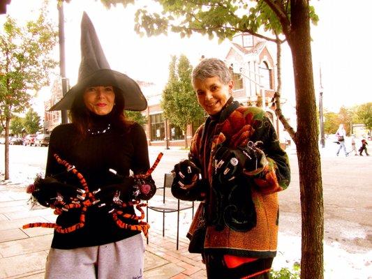 Barbara Dalton and Sister Marie Taylor Halloween at Country Whimsey