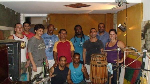 Andorinha recording capoeira CD in Rio De Janiero