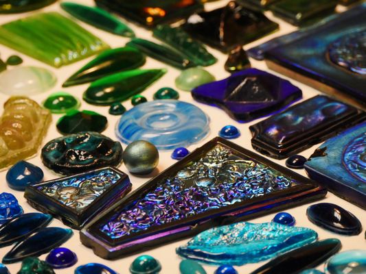 A selection of Tiffany's pressed-glass "jewels." Photo: Corey William Schneider