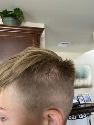 A terrible fade and terrible cut.