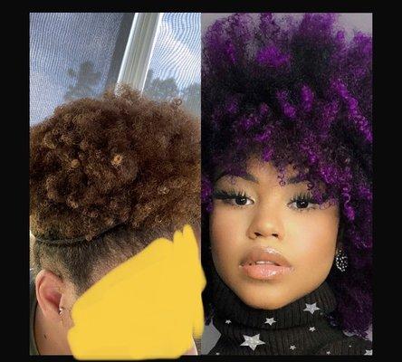 Left is my hair color, right is what I showed and asked if it can be done. The answer was YES!