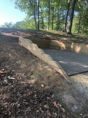 Retaining walls and patios