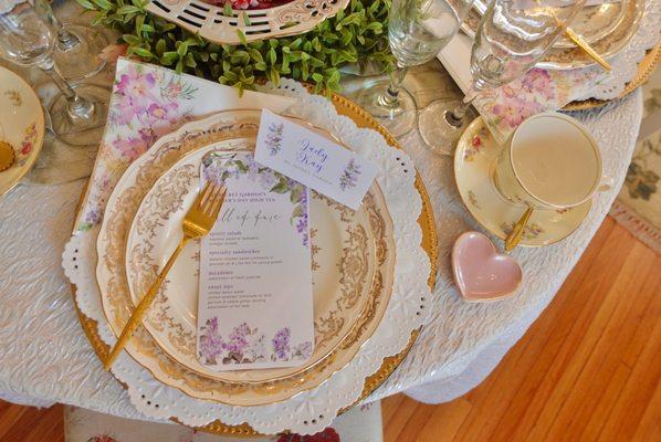 Mother's Day High Tea 2024 Menu & Name Card