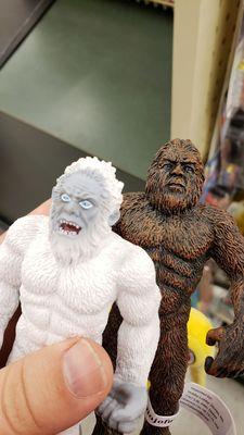 Bigfoot and Yeti.