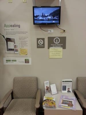 Tv in the waiting room