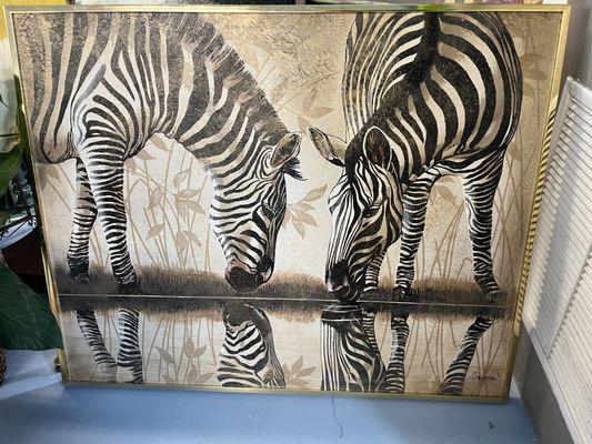 Zebras find a new home at BL Designs !   Gorgeous piece for a special place