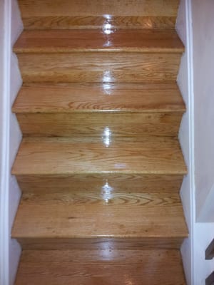 We also refinish stair treads and risers too!