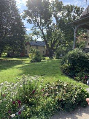 View of the front lawn and second building from the main one.