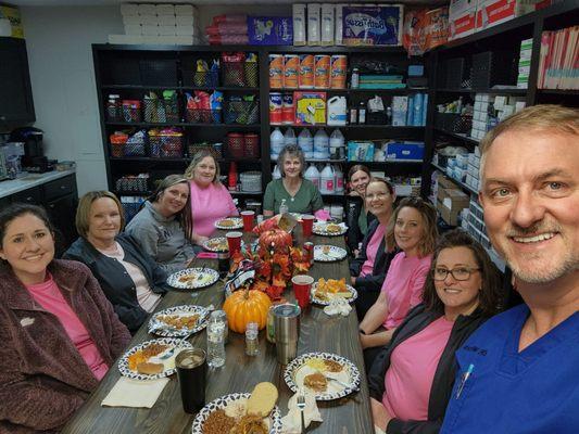 The ladies in the new break room.