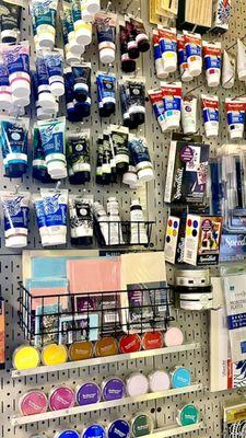 Paints, Speedball printing products, Pan Pastels and more.