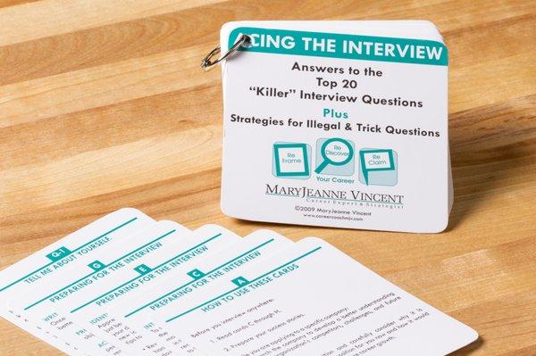 Acing the Interview career cards. Great scripting ideas  for interview questions.