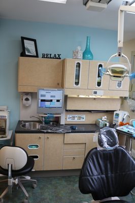 one of our patient treatment rooms - massage chairs available