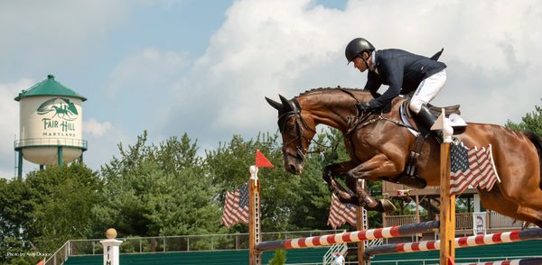 Phillip Dutton and Fernhill Singapore in Show Jumping at the Maryland 5 Star August 2020 Test Event. Photo by Amy Dragoo.