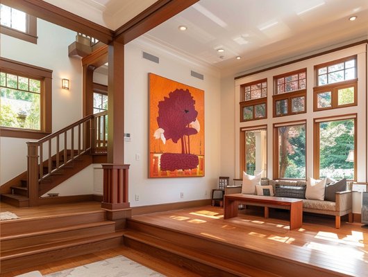 Interior of a modern craftsman style house