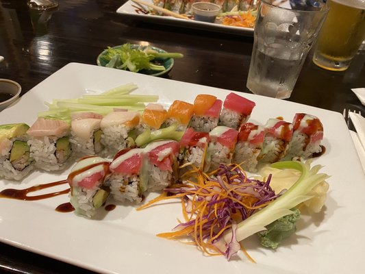 Blossom Roll and Rainbow Roll