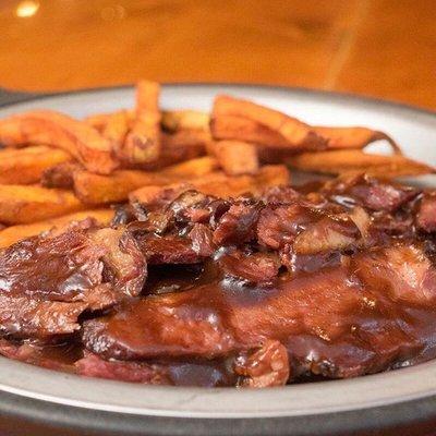 BBQ Brisket and sweet potatoes will hit the spot. Come in for lunch!