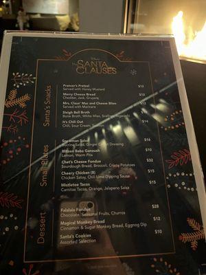 Lounge Menu