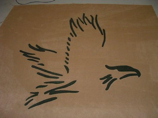 Custom area rug - Eagle in flight