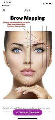 Brow mapping points