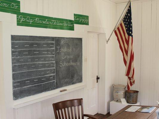 The Ichabod Crane Schoolhouse  is open seasonally--all summer and fall--along with the Luykas Van Alen House.