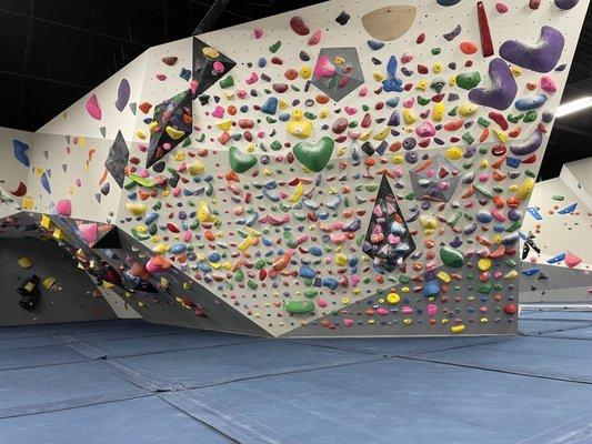 Bouldering wall.