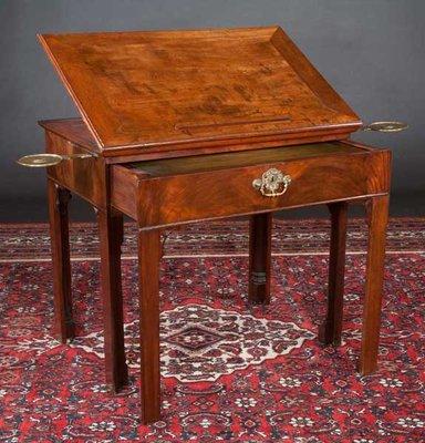 Irish Chippendale Style Mahogany Architects Table