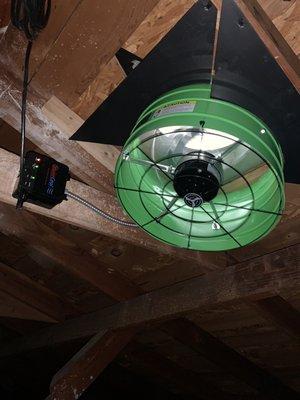 Attic Gable Fan Install