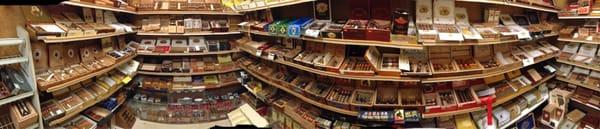 Here is 3/4 panoramic view of the cigar room.