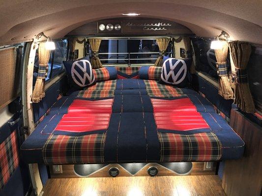 71'VW Bus - Custom Interior  *See more on  Face Book search TheMadstitchers