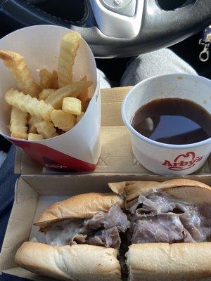 Classic French Dip & Swiss, Crinkle Fries (Medium)