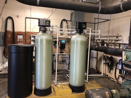 Commercial water softener installation