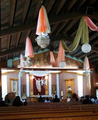 Inside Church, decoration by Ricardo Lagunas