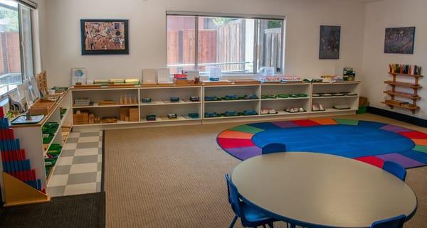 The preschool classroom is the student's first introduction to the wide and comprehensive depth of the Montessori materials.