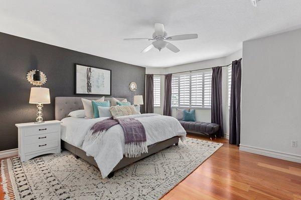 Real in-home staging for open house.