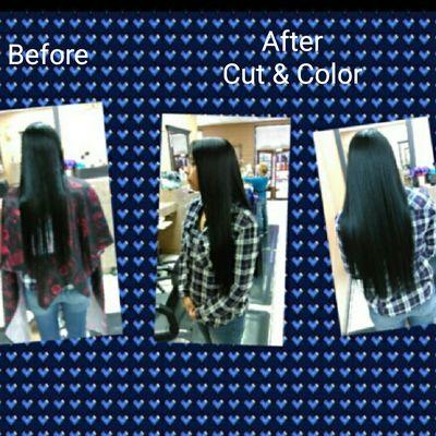 Before & After Color & Haircut