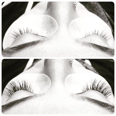 Before and after. Classic lash extensions