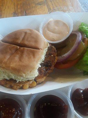 Yummy veggie burger!