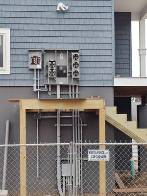 Elevated Meter Bank above flood elevation.