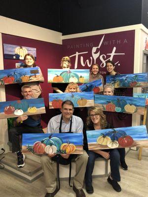 Staff party at Painting with a Twist