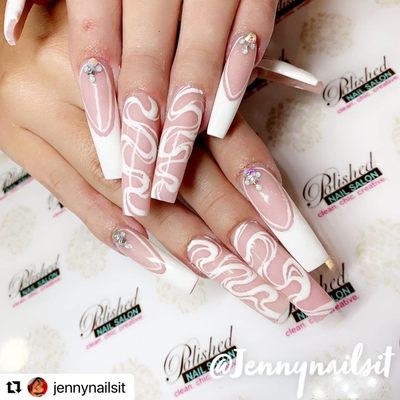 Avante-garde bridal nails!