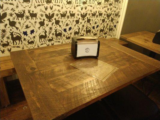 Locally made barn wood tables