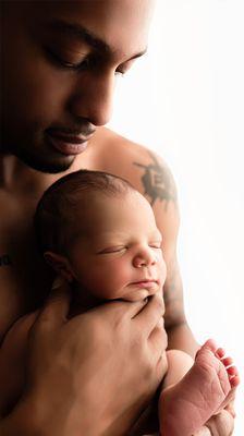 Father and newborn son