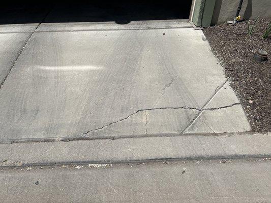 Cracked driveway